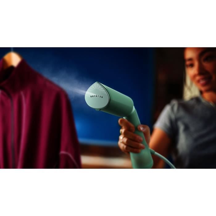 DÈfroisseur a main - PHILIPS - STH5010/70 - 1300 W - DÈfroissage vertical - DÈbit de vapeur continu - Cordon : 2,5 m - Vert