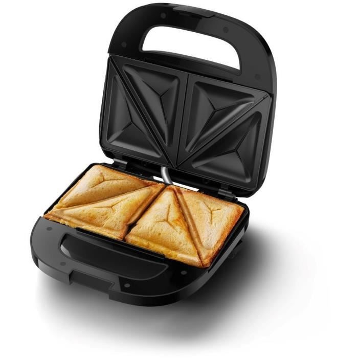 Appareil a croque-monsieur - PHILIPS - HD2331/90 - 750 W - Plaques triangulaires - Noir