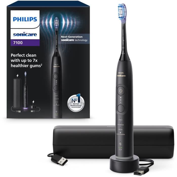 Brosse a dents - PHILIPS - HX7421/01 - Sonicare - Serie 7100 - Noir - Eléctrique