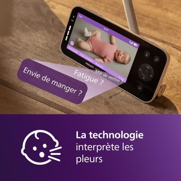 Ecoute-bébé vidéo - PHILIPS AVENT - Premium connecté - SCD971/26