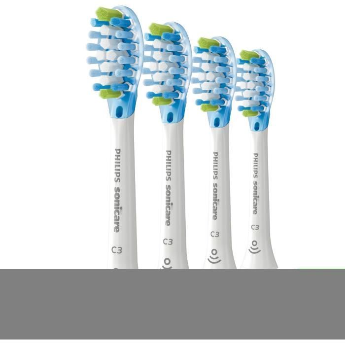 Lot de 4 tetes de brosse - PHILIPS - HX9044/87 - C3 white