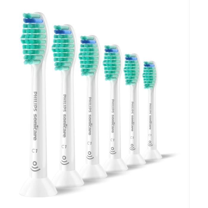 Lot de 6 Tętes de brosse - PHILIPS - HX6016/87 - C1 White