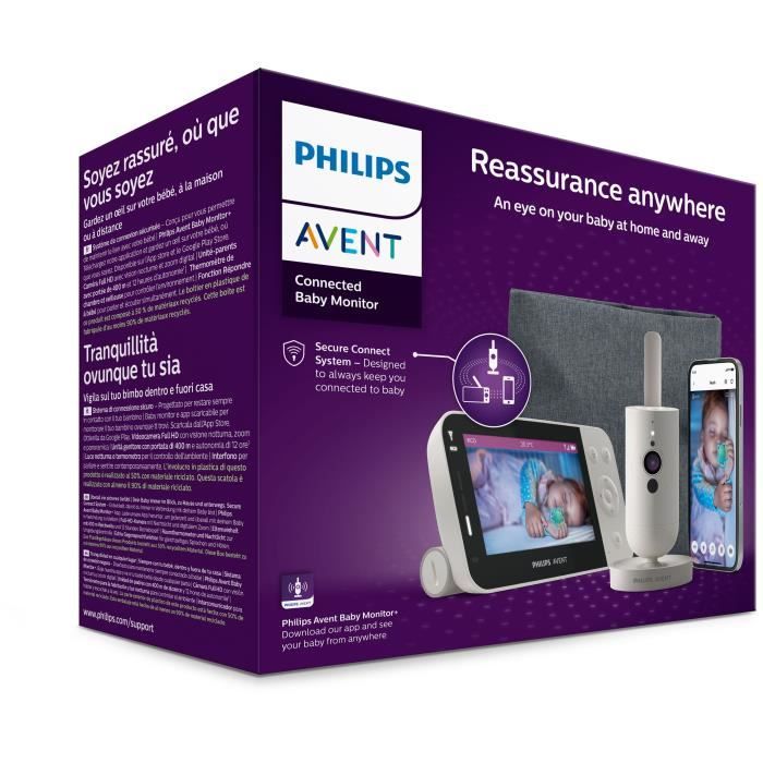 Vidéo moniteur connecté - PHILIPS AVENT - SCD953/26 - Silkwhite