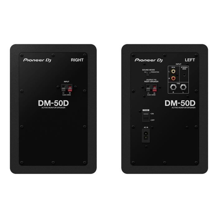 Enceintes de monitoring - PIONEER DJ - DM-50D - 2x25W - Bass Reflex - Noir
