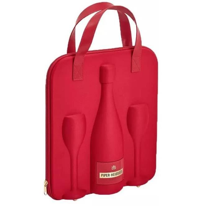 Champagne Piper-Heidsieck - CuvÈe Brut - Coffret Travel Flute Gift Set 1 Bouteille + 2 fl˚tes