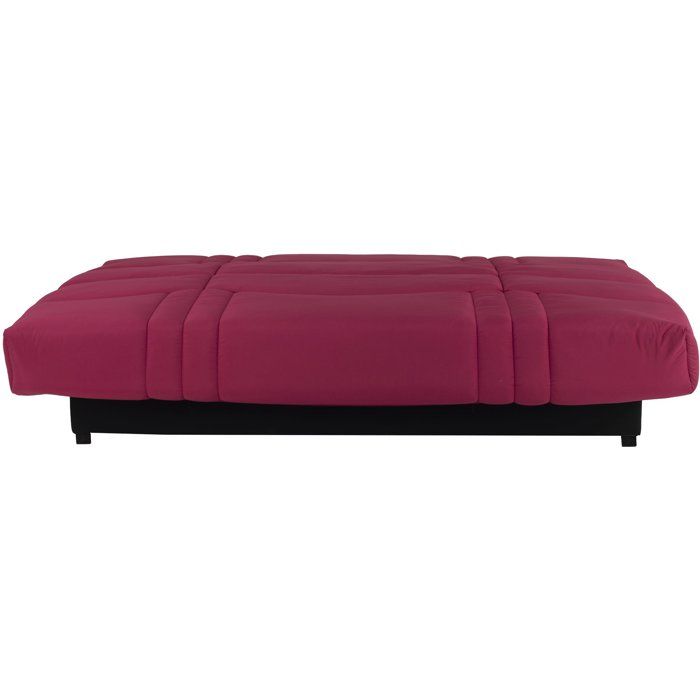 Canapé convertible Clic-clac - 3 places - Tissu Bordeaux - 190 x 90 x 92 cm - PIXIE