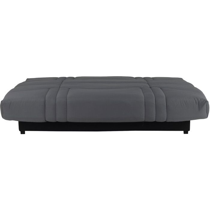 Canapé convertible Clic-clac - 3 places - Tissu Gris Anthracite - 190 x 90 x 92 cm - PIXIE