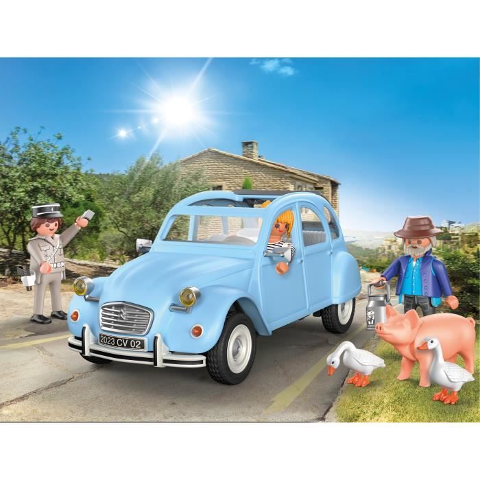 PLAYMOBIL 70640 Citroën 2 CV, Classic Cars, Voiture de collection, Adulte,3 personnages