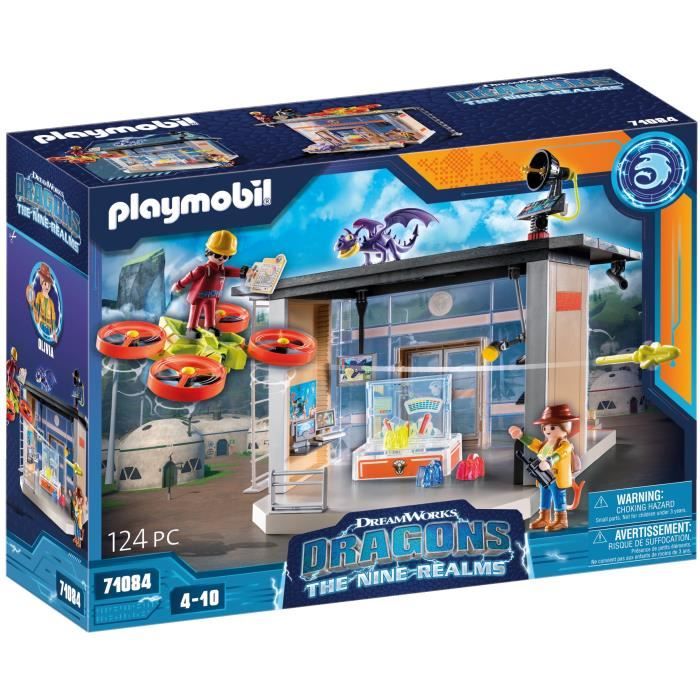 PLAYMOBIL 71084 Dragons Labo Icaris, Dragons : Les Neuf Royaumes, 124 pieces, Des 4 ans