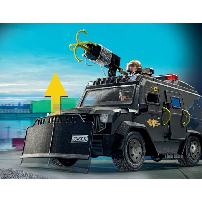 PLAYMOBIL 71144 Véhicule d'intervention des forces spéciales, Les policiers, City Action, Unité d'élite, 73 pieces, Des 5 ans