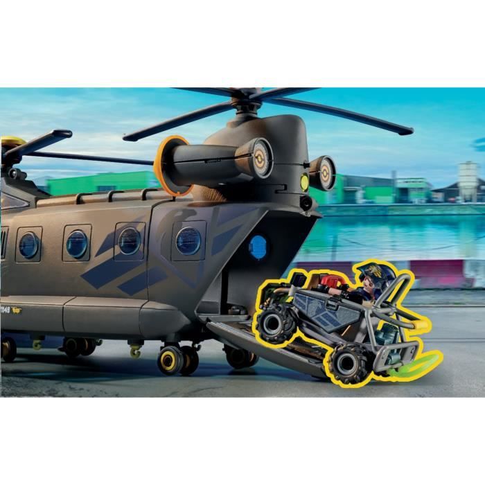 PLAYMOBIL 71149 Hélicoptere de transport des forces spéciales, Les policiers, City Action, Unité d'élite, 117 pieces, Des 5 ans