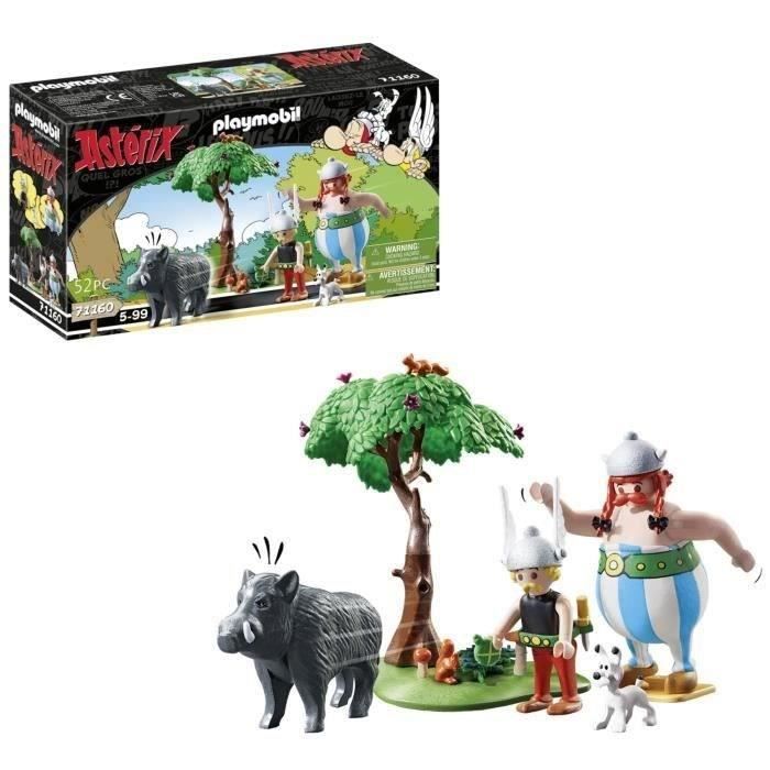 PLAYMOBIL 71160 Astérix La chasse au sanglier, avec Astérix, Obélix et Idéfix, 52 pieces, Des 5 ans