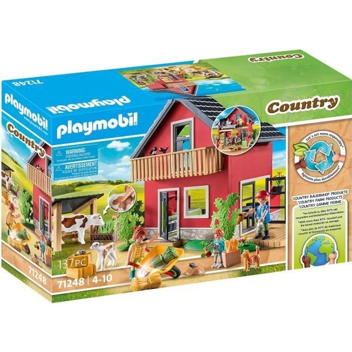 PLAYMOBIL 71248 Petite ferme, Country La Ferme, 137 pieces, Des 4 ans