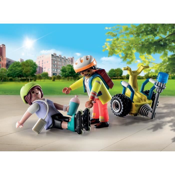PLAYMOBIL 71257 Secouriste avec gyropode, City Action, Les Secouristes, Starter Pack, Des 4 ans