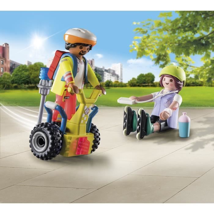 PLAYMOBIL 71257 Secouriste avec gyropode, City Action, Les Secouristes, Starter Pack, Des 4 ans
