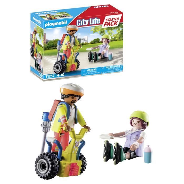 PLAYMOBIL 71257 Secouriste avec gyropode, City Action, Les Secouristes, Starter Pack, Des 4 ans