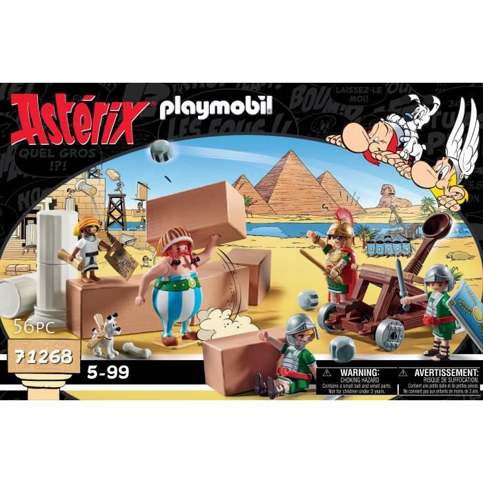PLAYMOBIL 71268 Numerobis et la bataille du Palais, Siege des Romains, 56 pieces, Astérix