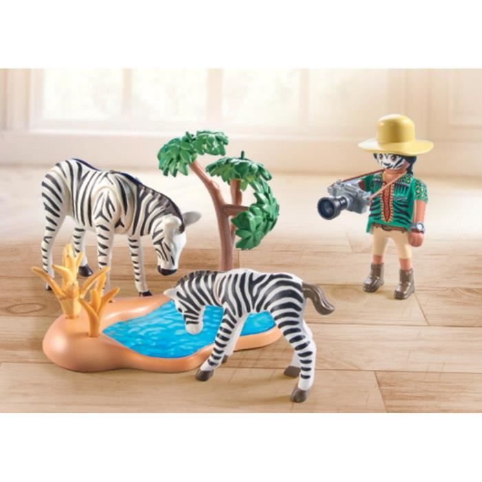 PLAYMOBIL 71295 Photographe avec déguisement et zebres, Wiltopia, 36 pieces, des 4 ans