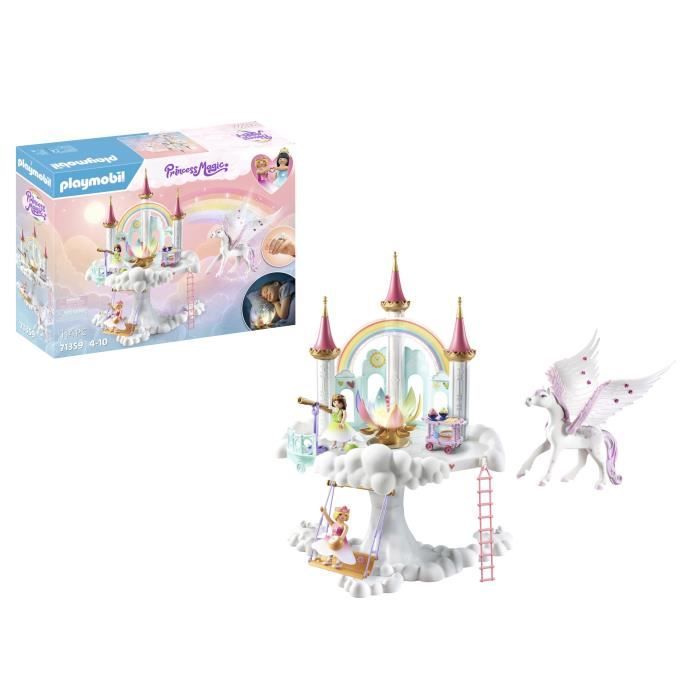 PLAYMOBIL 71359 Tourelle enchantée, Princess Magic, Fleur magique veilleuse, 114 pieces, Des 4 ans