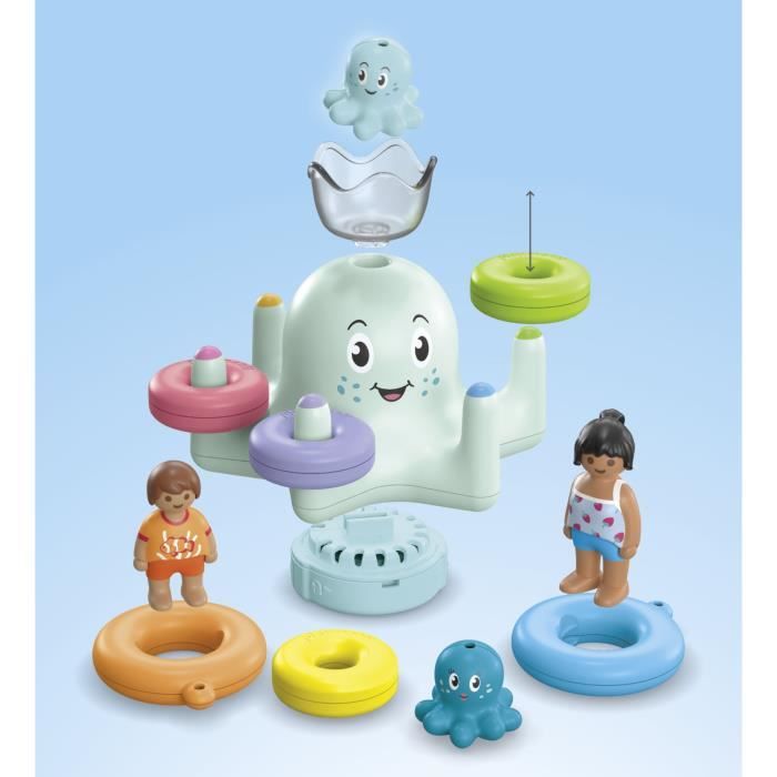 PLAYMOBIL Junior 71438 Manege pieuvre géante, Jouet pour le bain, Junior AQUA Tinti, 17 pieces, Des 12 mois