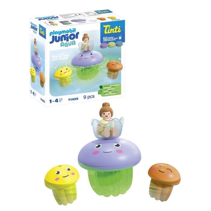 PLAYMOBIL Junior 71439 Famille de méduses, Junior AQUA Tinti, Jouet pour le bain, Des 12 mois