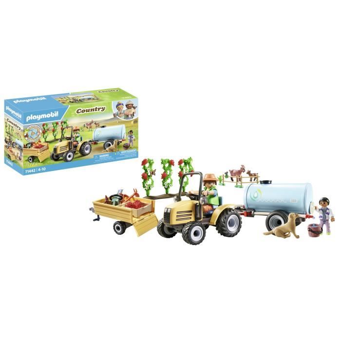 PLAYMOBIL 71442 Fermier avec tracteur et citerne, Country la vie a la ferme, 117 pieces, Des 4 ans