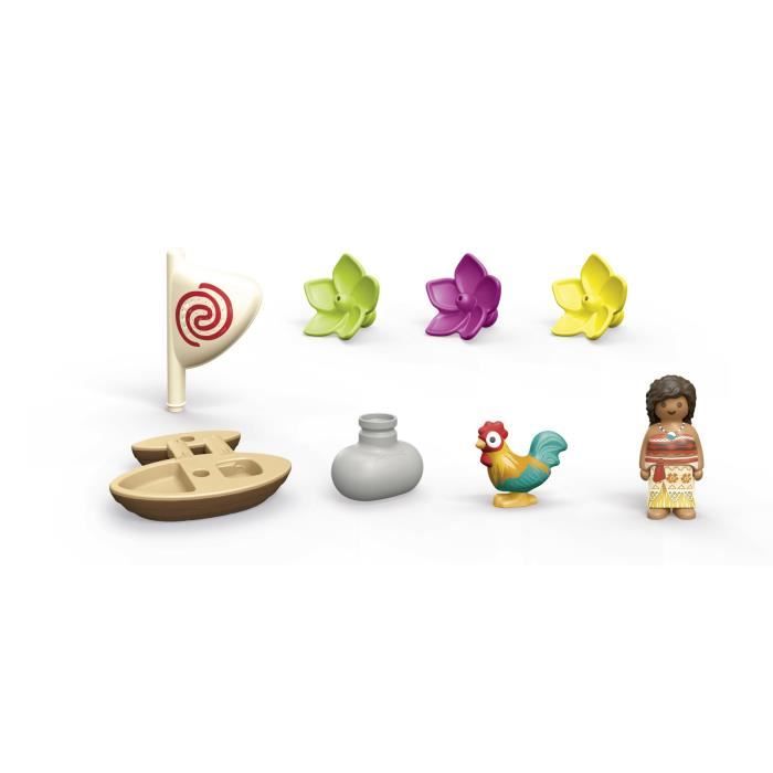 PLAYMOBIL Junior 71459 Vaiana et bateau a voile, Flotte dans l'eau, Jouet pour le bain, Disney, Des 12 mois