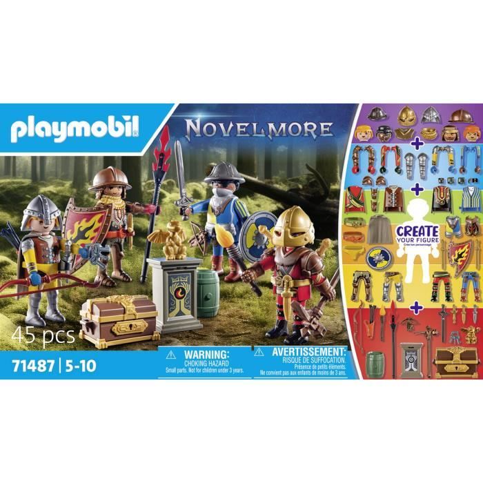 PLAYMOBIL 71487 Chevaliers Novelmore, My Figures, 45 pieces, Des 5 ans