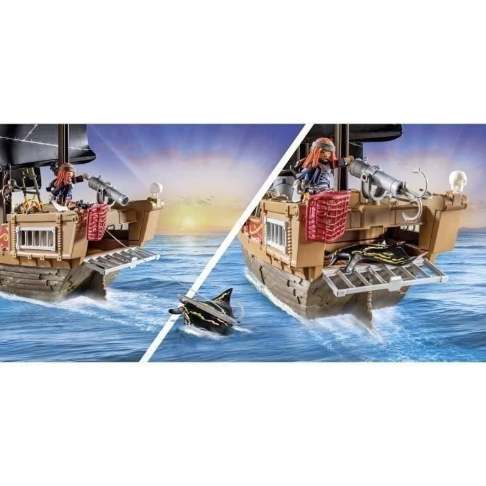 PLAYMOBIL 71530 Bateau pirates, 137 pieces dont 3 personnages, Les Pirates, Jeu de rôle créatif, Des 4 ans