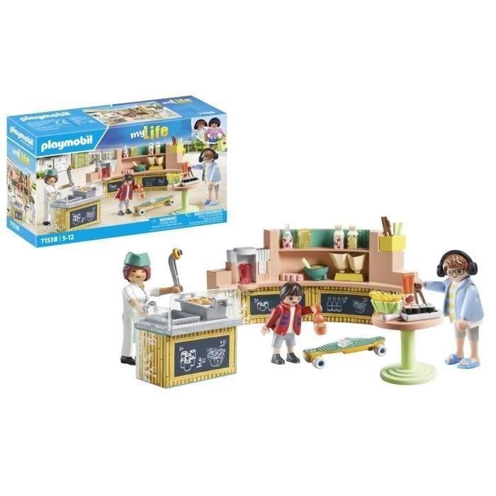 PLAYMOBIL 71538 Stand de restauration rapide, My Life, 54 pieces, Des 5 ans
