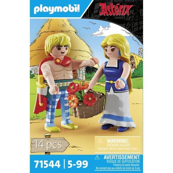 PLAYMOBIL 71544 Tragicomix et Falbala, Personnages d'Astérix, 14 pieces, Des 5 ans