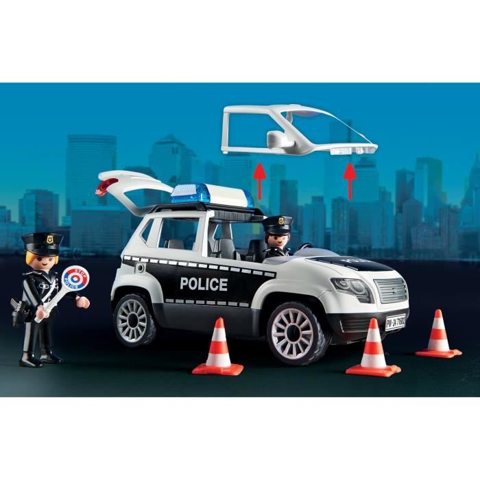 PLAYMOBIL 71602 Poste de police et véhicules, Les Policiers, Action Heroes, 159 pieces, Des 4 ans