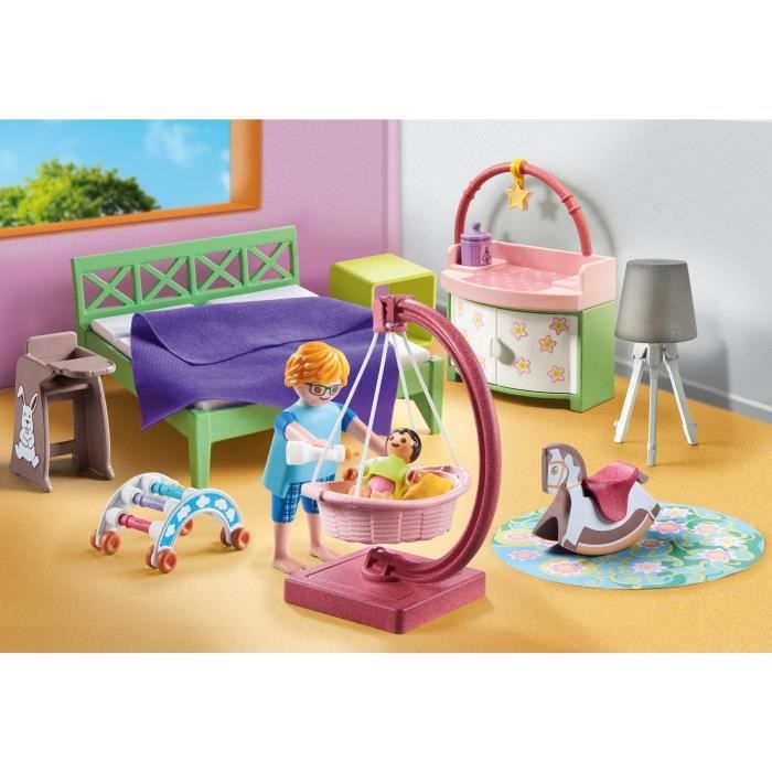 PLAYMOBIL 71609 Chambre de parents avec berceau suspendu, Maison d'architecte, My Life, 50 pieces, Des 4 ans