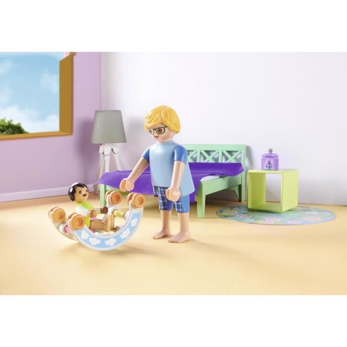 PLAYMOBIL 71609 Chambre de parents avec berceau suspendu, Maison d'architecte, My Life, 50 pieces, Des 4 ans