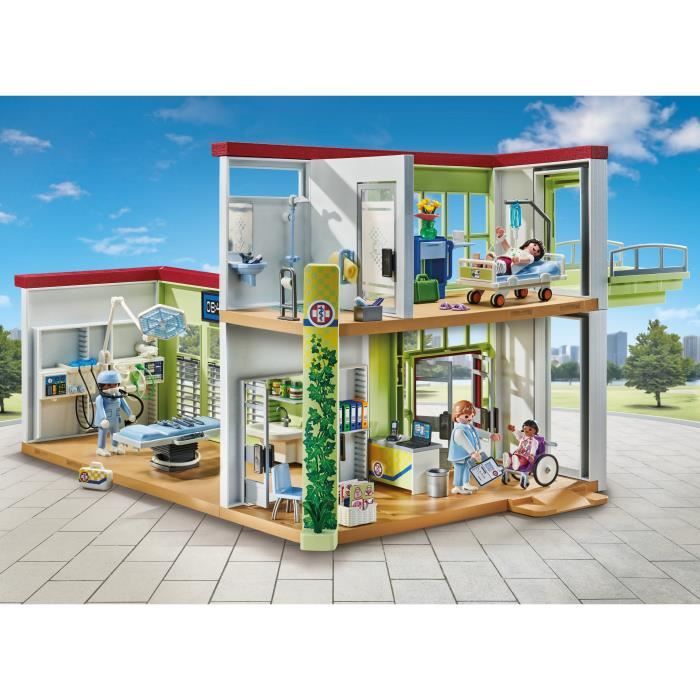 PLAYMOBIL 71615 Hôpital aménagé, Action Heroes, L'hôpital, 165 pieces, Des 4 ans