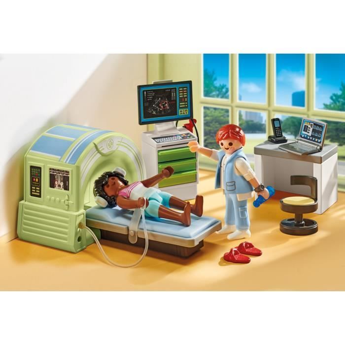PLAYMOBIL 71618 Scanner médical avec patiente, City Life, L'Hôpital, 29 pieces, Des 4 ans