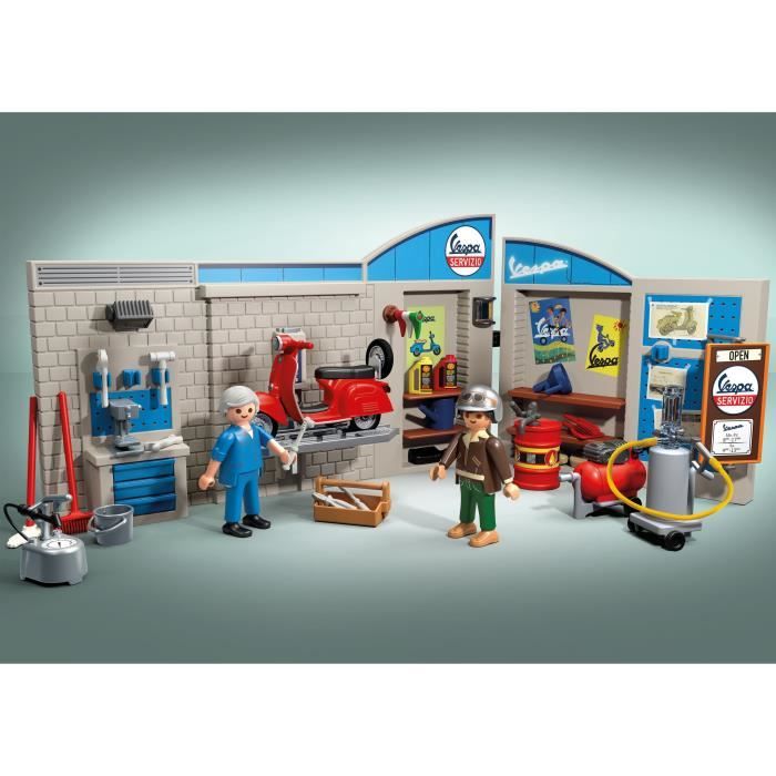 PLAYMOBIL 71620 Vespa Garage, Style rétro, années 60, 88 pieces, Adulte, Classic cars