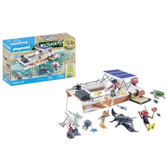 PLAYMOBIL 71623 Bateau de surveillance des récifs coralliens, 67 pieces, Des 4 ans