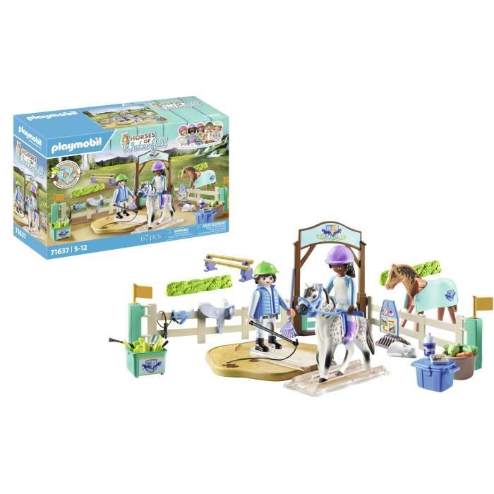 PLAYMOBIL 71637 Arene d'équitation, Horses of Waterfall, 67 pieces, Des 5 ans