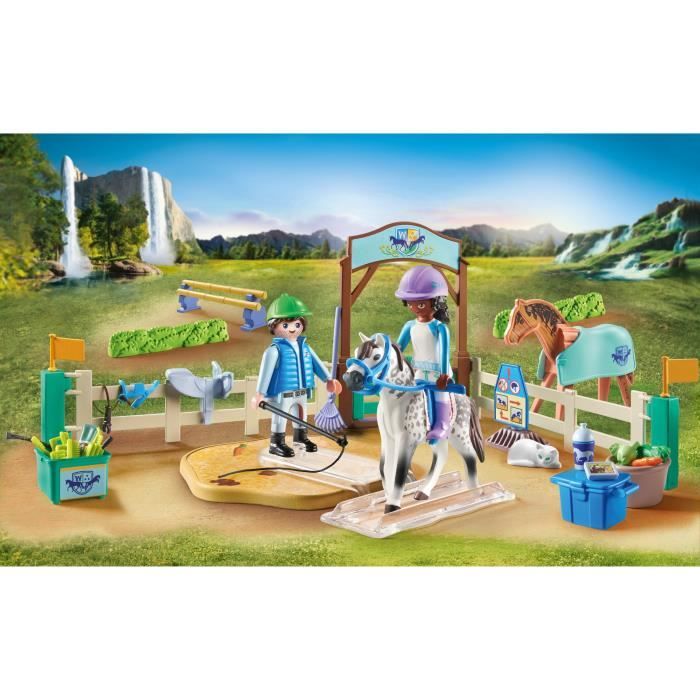 PLAYMOBIL 71637 Arene d'équitation, Horses of Waterfall, 67 pieces, Des 5 ans