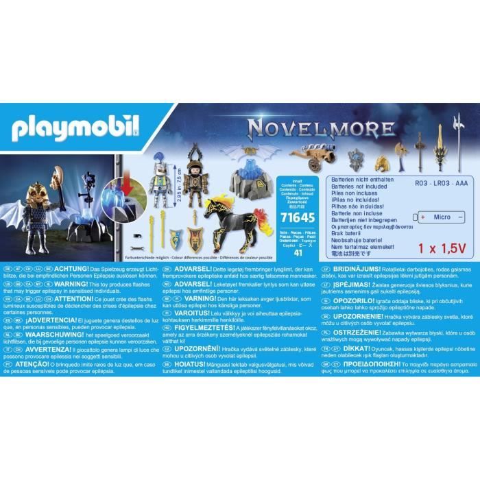 PLAYMOBIL 71645 Duel de chevaliers, Les chevaliers Novelmore, 41 pieces, Des 4 ans