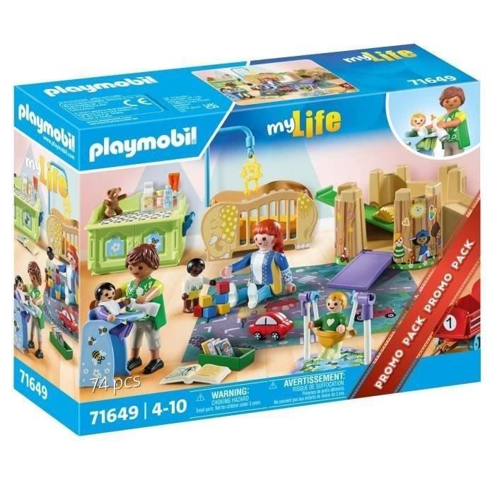 PLAYMOBIL 71649 Assistante maternelle bébé, My Life, Promo Pack, 74 pieces, Des 4 ans