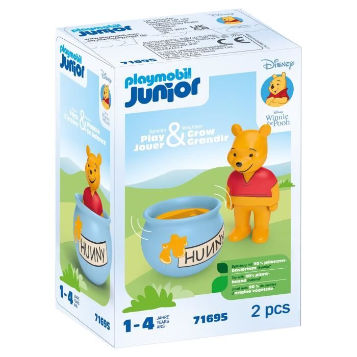 PLAYMOBIL Junior 71695 Winnie l'ourson et culbuto pot de miel, Junior & Disney, Des 12 mois