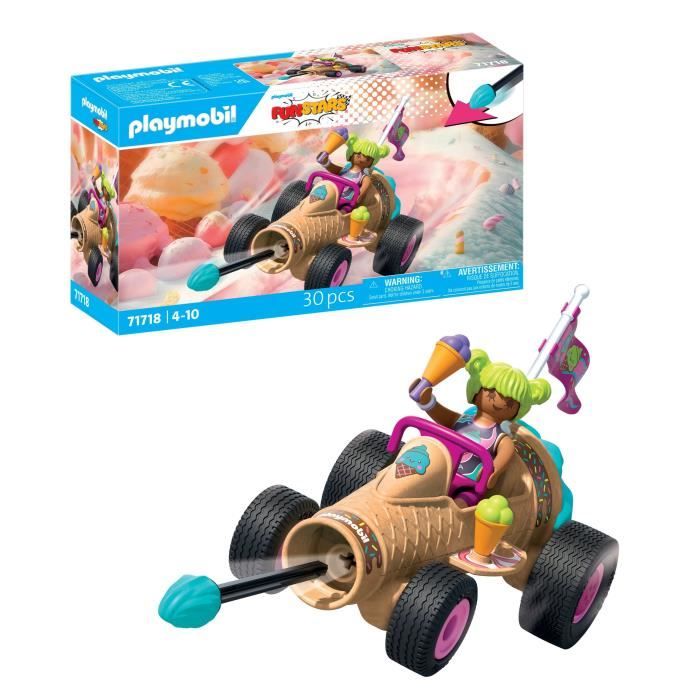 Playmobil 71718 Kart cornet de glace, Funstars, 30 pieces, Des 4 ans
