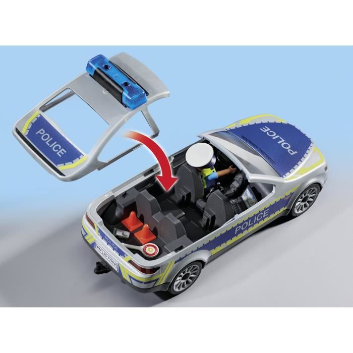 PLAYMOBIL 71729 Voiture police avec sirene et gyrophare, Action Heroes, Les policiers, 24 pieces, Des 4 ans