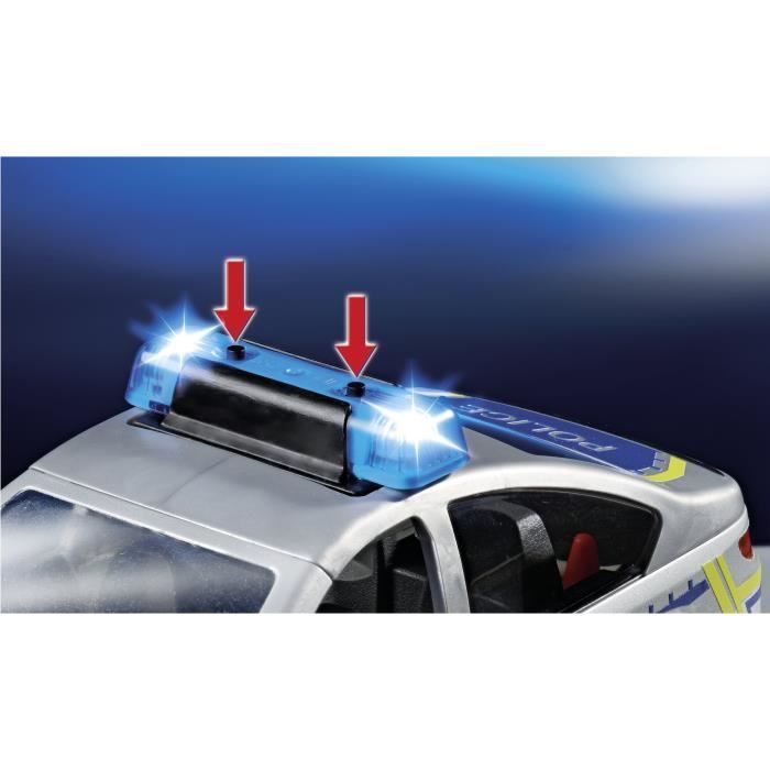 PLAYMOBIL 71729 Voiture police avec sirene et gyrophare, Action Heroes, Les policiers, 24 pieces, Des 4 ans