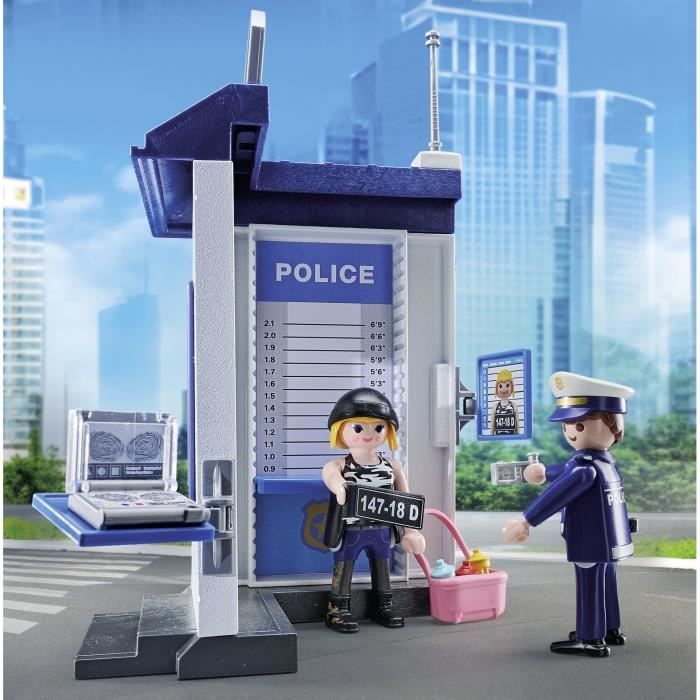 PLAYMOBIL 71733 Salle d'interrogatoire police, relevé d'empreintes, Action Heroes, Les policiers, 38 pieces, Des 4 ans