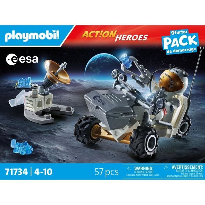 PLAYMOBIL 71734 Mission spatiale, Action Heroes, L'espace, Starter Pack, 57 pieces, Des 4 ans