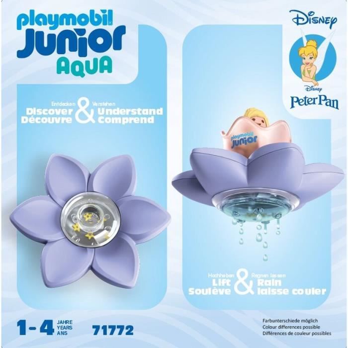PLAYMOBIL JUNIOR 71772 Fée Clochette et fleur, Disney, 4 pieces, Des 12 mois