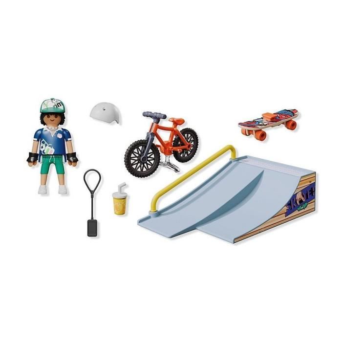 PLAYMOBIL 71798 Rider avec rampe, skate et BMX, My Life, Promo pack, 17 pieces, des 4ans